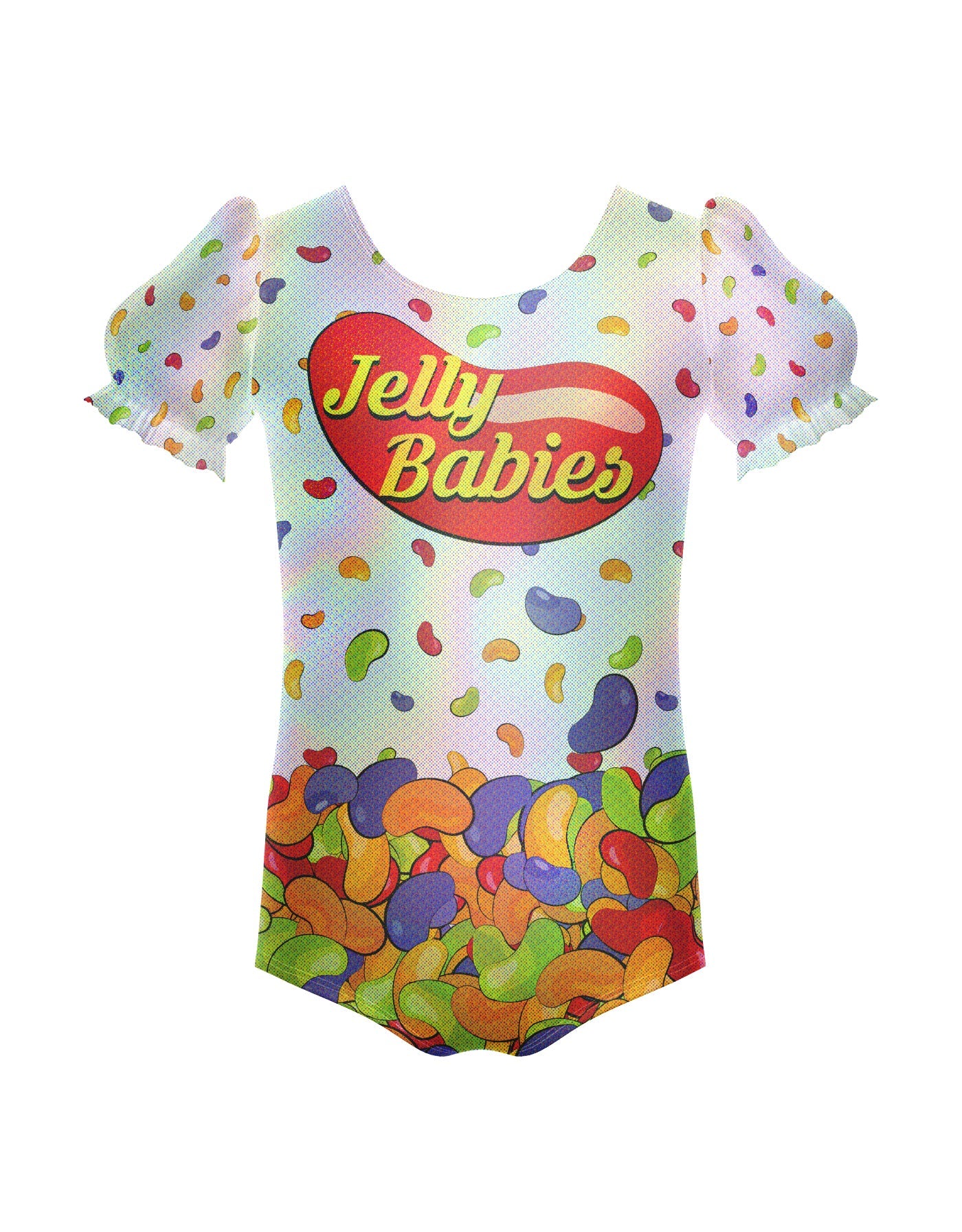 Jelly Babies Puff Sleeve Leotard Hologram