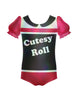 Cutesy Roll Puff Sleeve Leotard Hologram