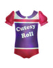 Cutesy Roll Puff Sleeve Leotard Hologram