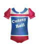 Cutesy Roll Puff Sleeve Leotard Hologram