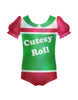 Cutesy Roll Puff Sleeve Leotard Hologram