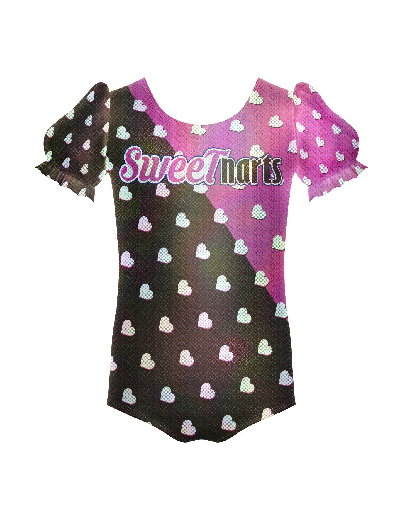 Sweethart Puff Sleeve Leotard Hologram