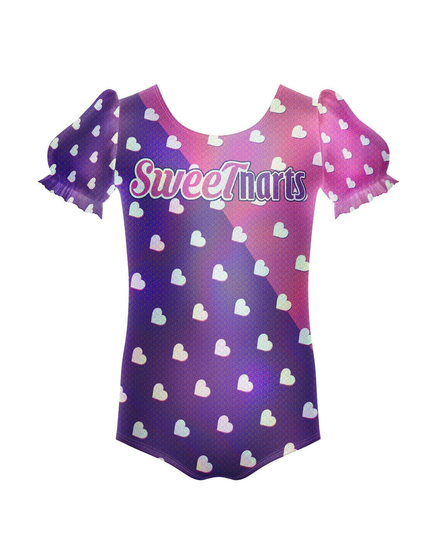 Sweethart Puff Sleeve Leotard Hologram