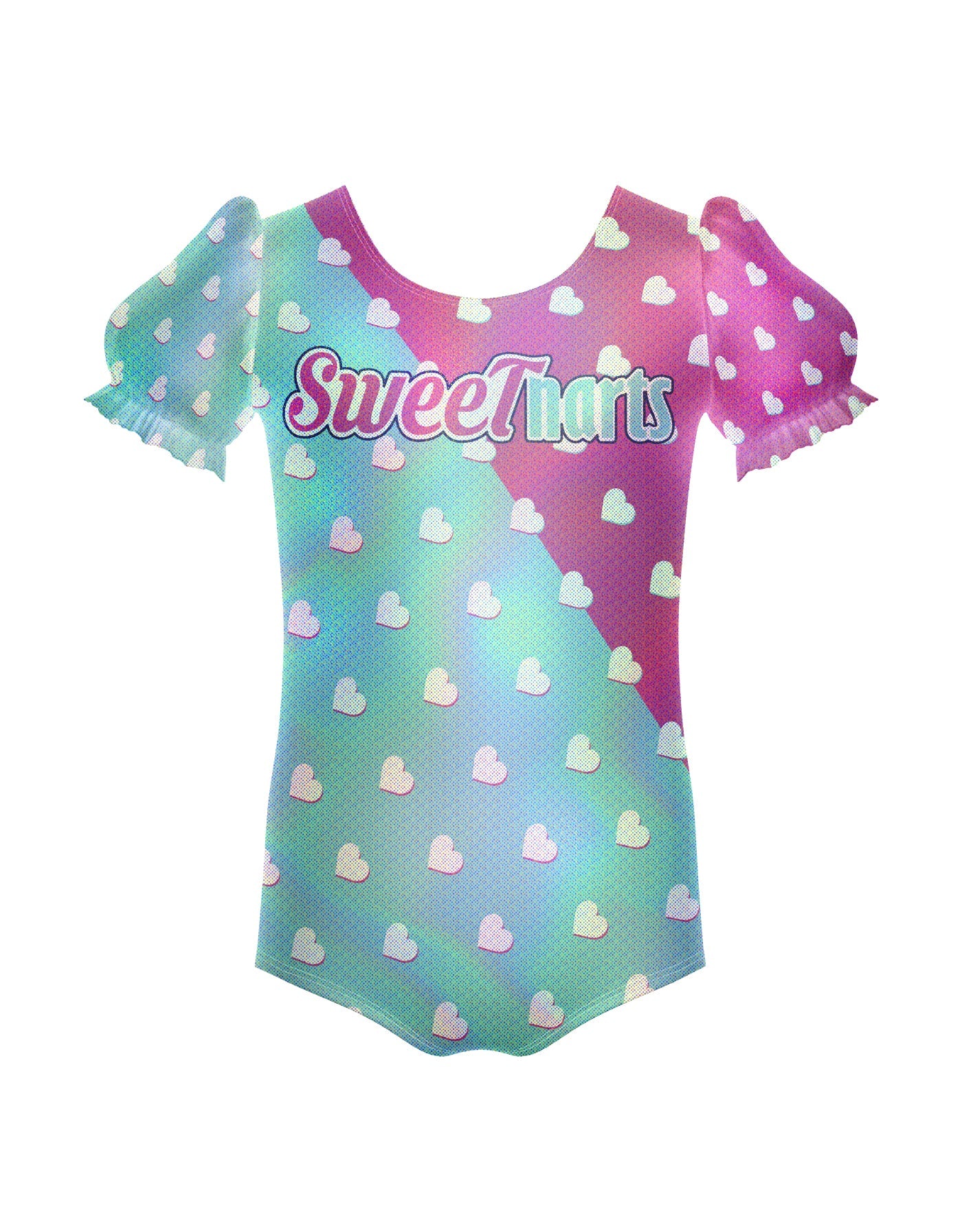 Sweethart Puff Sleeve Leotard Hologram