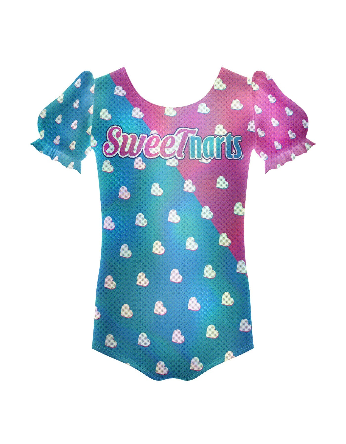 Sweethart Puff Sleeve Leotard Hologram