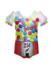 Gumballs Puff Sleeve Leotard Hologram