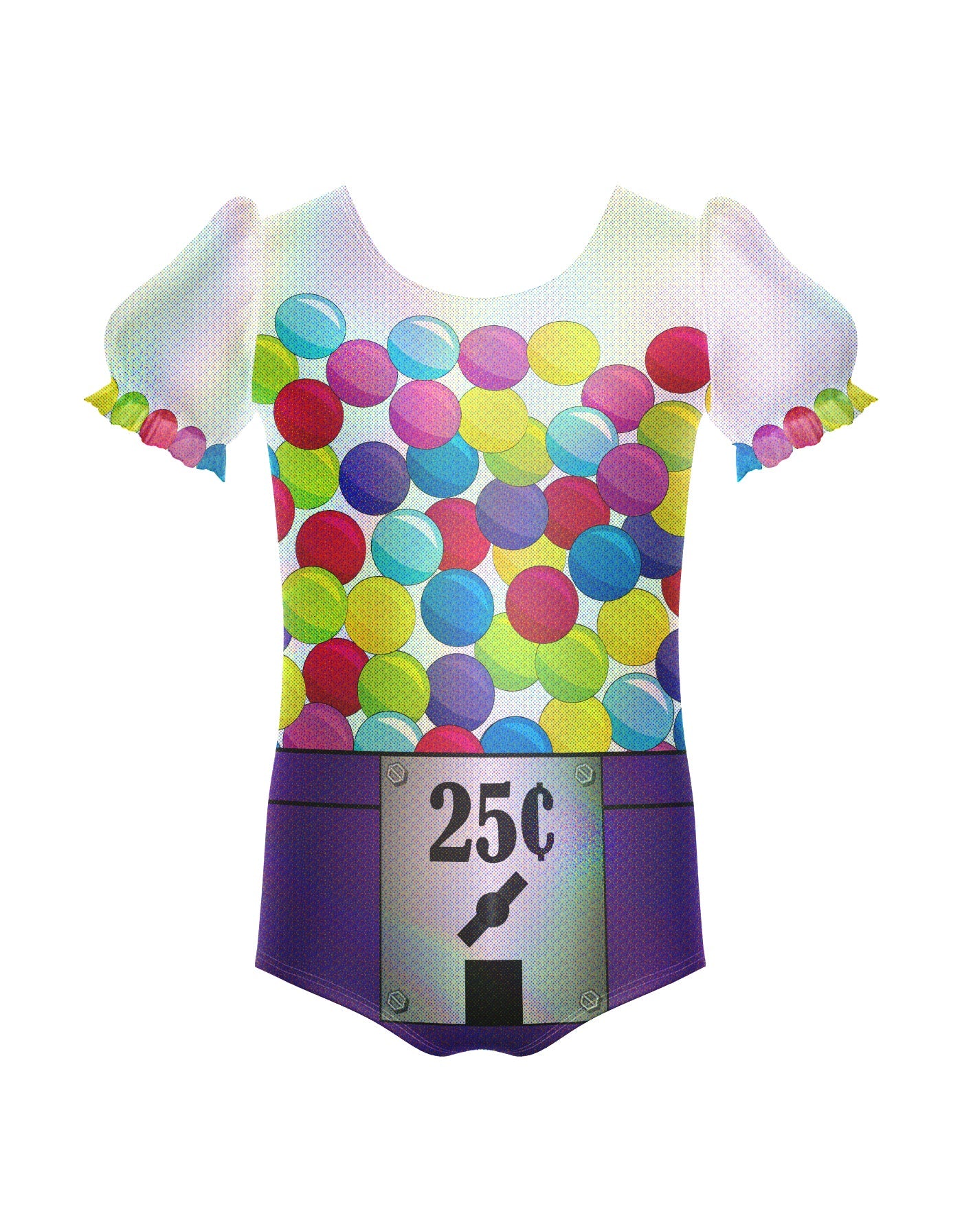 Gumballs Puff Sleeve Leotard Hologram