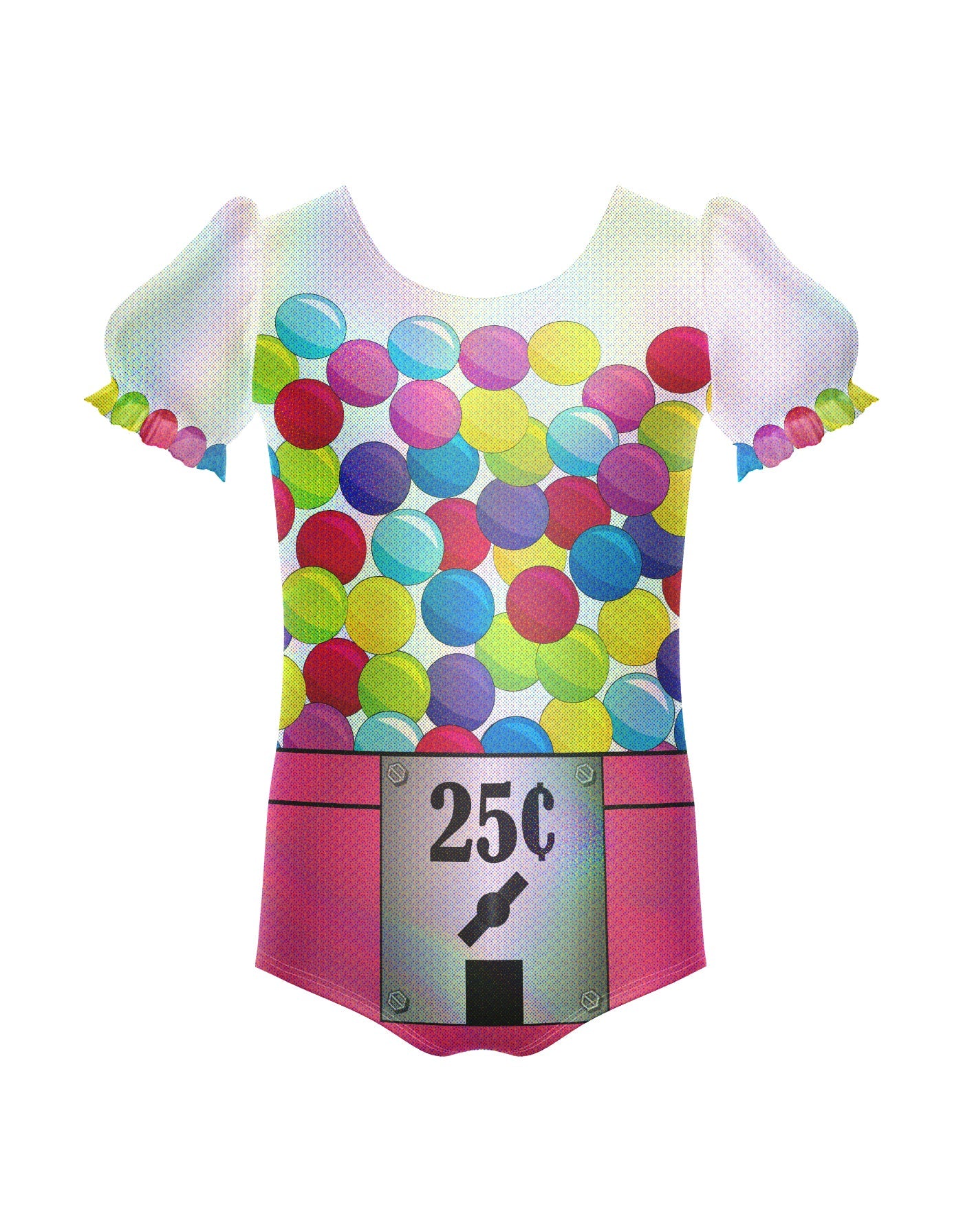 Gumballs Puff Sleeve Leotard Hologram
