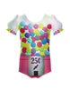 Gumballs Puff Sleeve Leotard Hologram