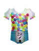 Gumballs Puff Sleeve Leotard Hologram