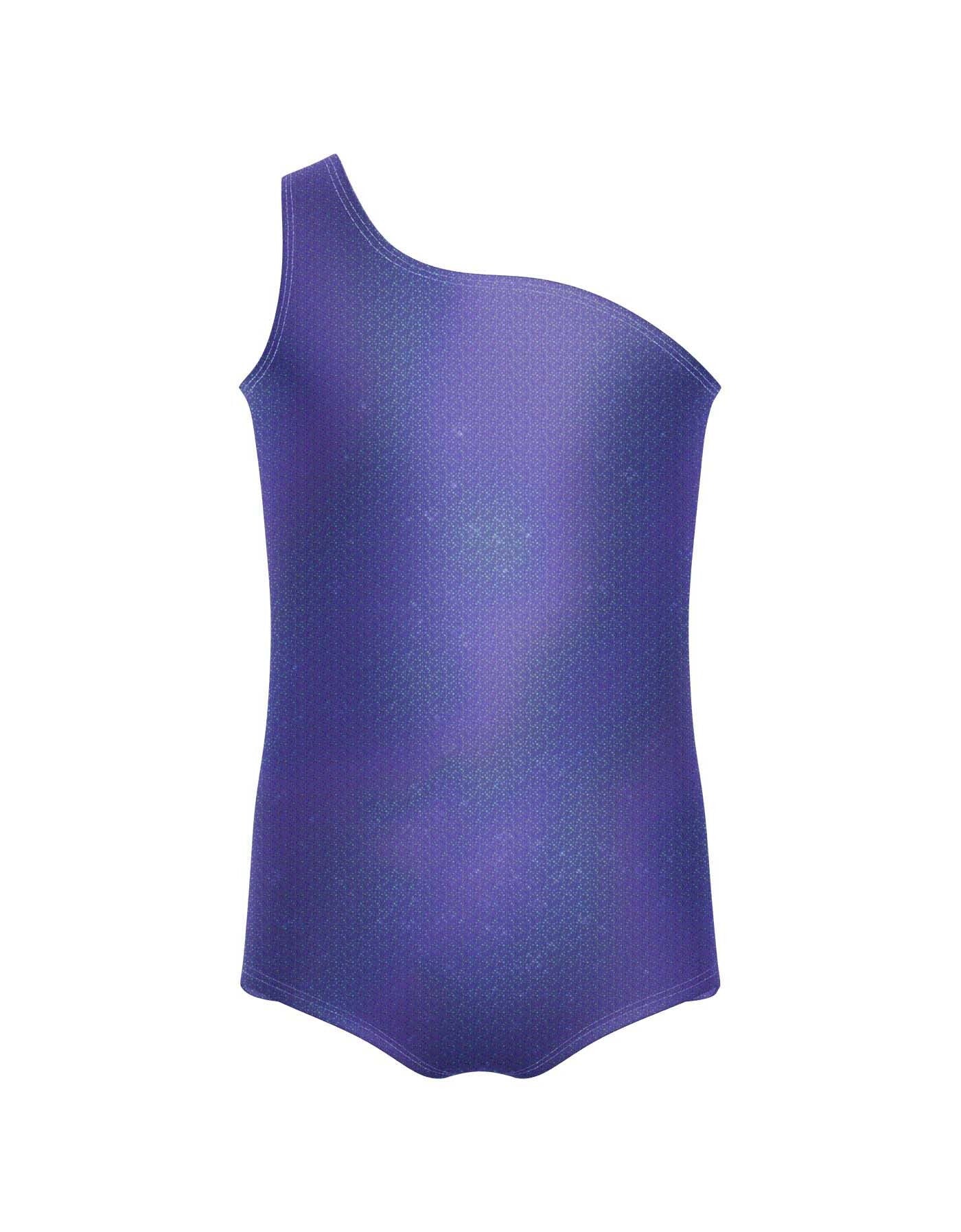 Solid Hologram One Shoulder Leotard