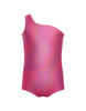 Solid Hologram One Shoulder Leotard