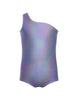 Solid Hologram One Shoulder Leotard