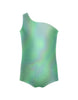 Solid Hologram One Shoulder Leotard
