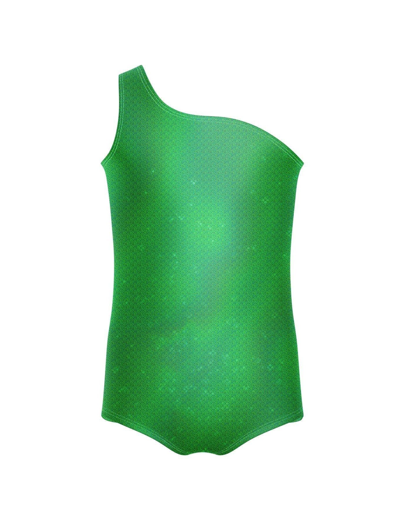Solid Hologram One Shoulder Leotard