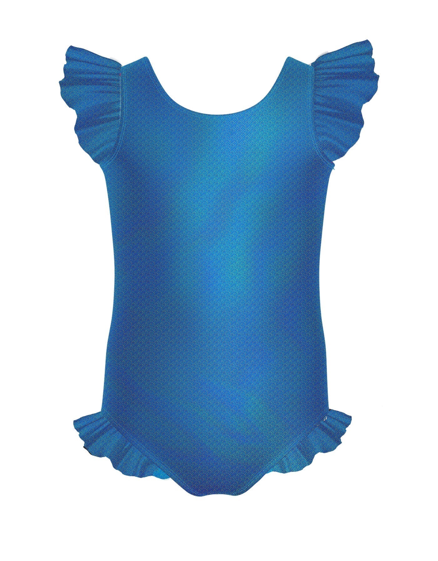 Solid Hologram Tank with Gather Sleeve and Leg Leotard