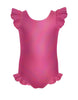 Solid Hologram Tank with Gather Sleeve and Leg Leotard