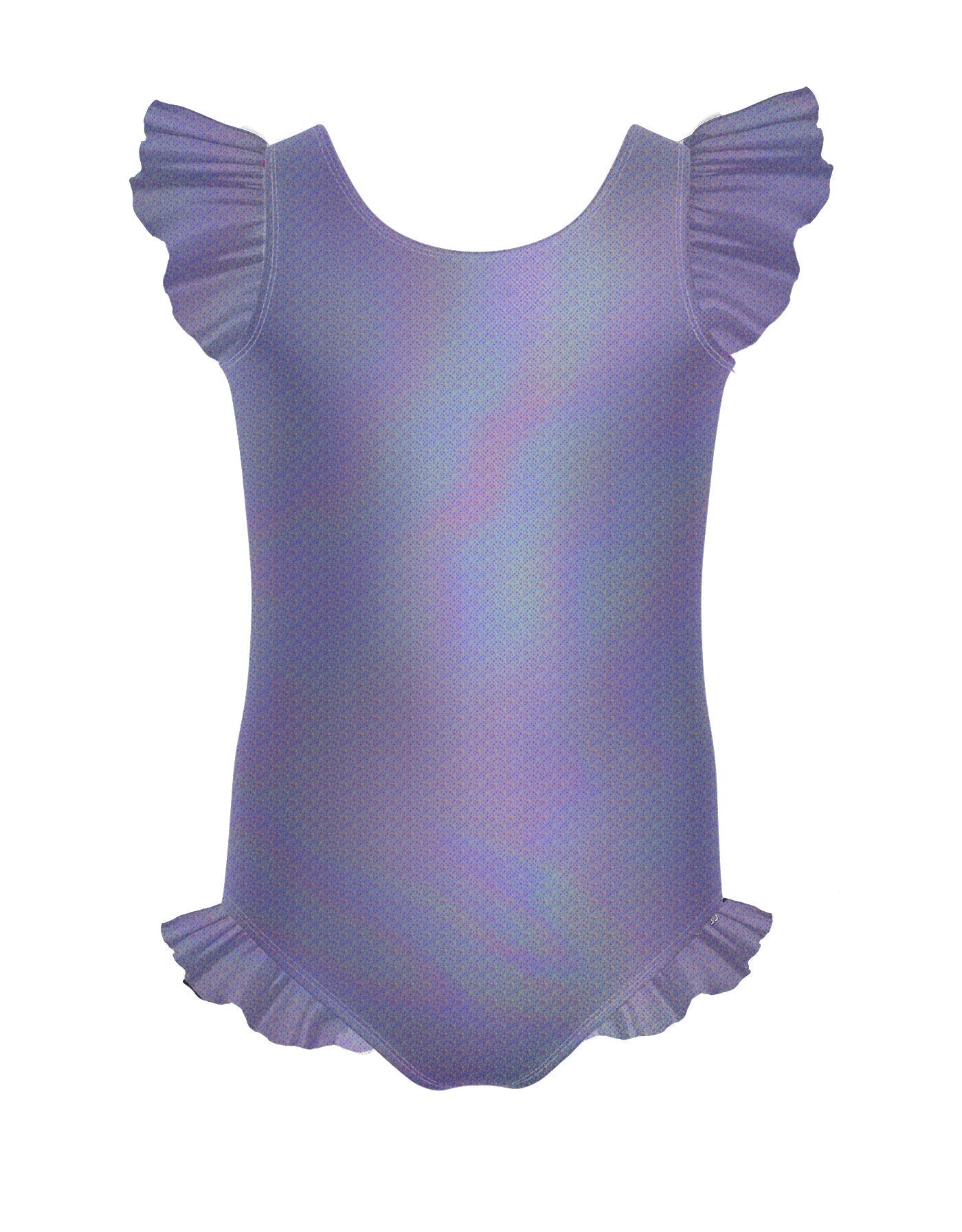 Solid Hologram Tank with Gather Sleeve and Leg Leotard