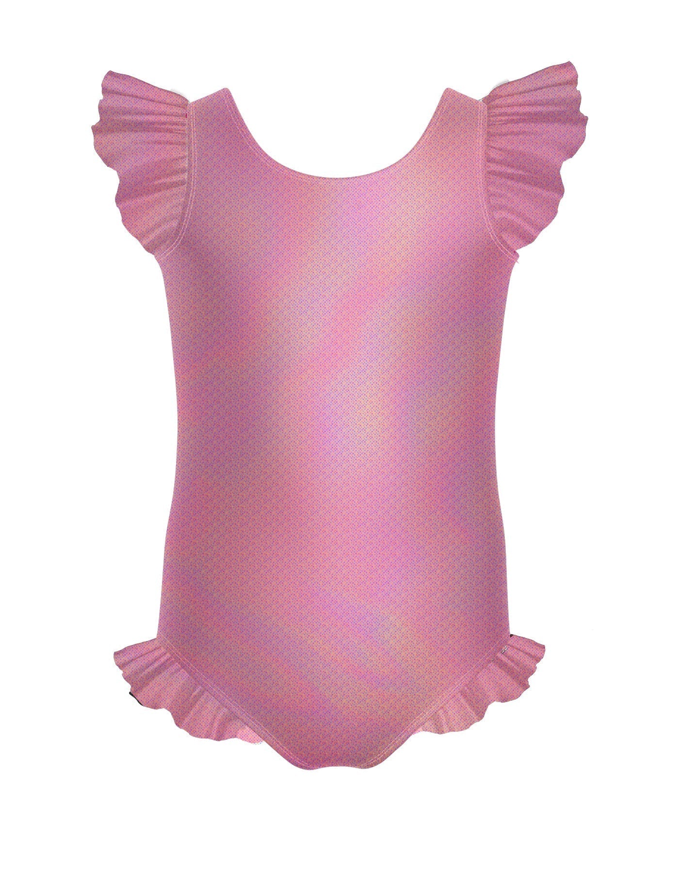 Solid Hologram Tank with Gather Sleeve and Leg Leotard