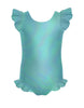 Solid Hologram Tank with Gather Sleeve and Leg Leotard