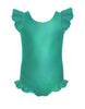 Solid Hologram Tank with Gather Sleeve and Leg Leotard