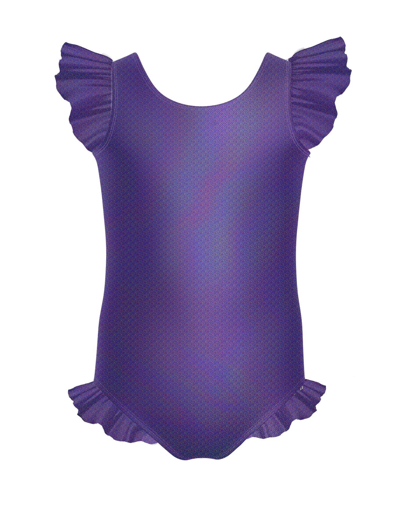 Solid Hologram Tank with Gather Sleeve and Leg Leotard