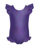 Solid Hologram Tank with Gather Sleeve and Leg Leotard