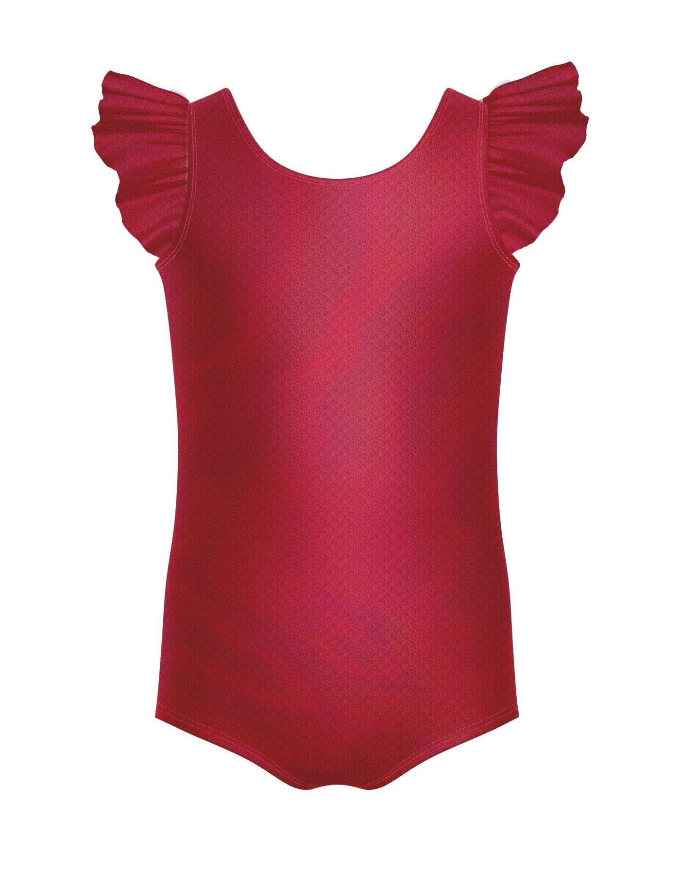 Solid Hologram Tank with Gather Sleeve Leotard