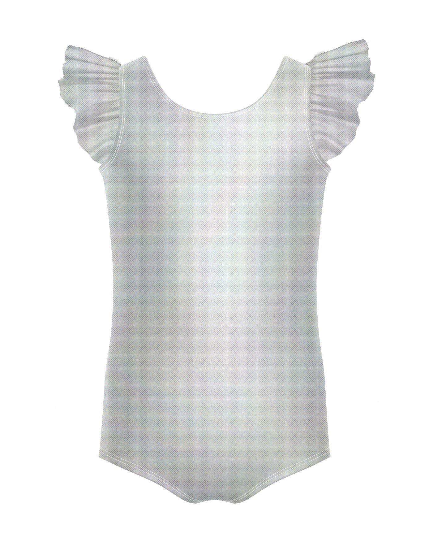 Solid Hologram Tank with Gather Sleeve Leotard