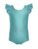 Solid Hologram Tank with Gather Sleeve Leotard