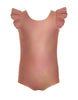 Solid Hologram Tank with Gather Sleeve Leotard