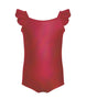 Solid Hologram Cami Leotard with Flutter Sleeves