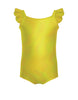 Solid Hologram Cami Leotard with Flutter Sleeves