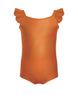 Solid Hologram Cami Leotard with Flutter Sleeves