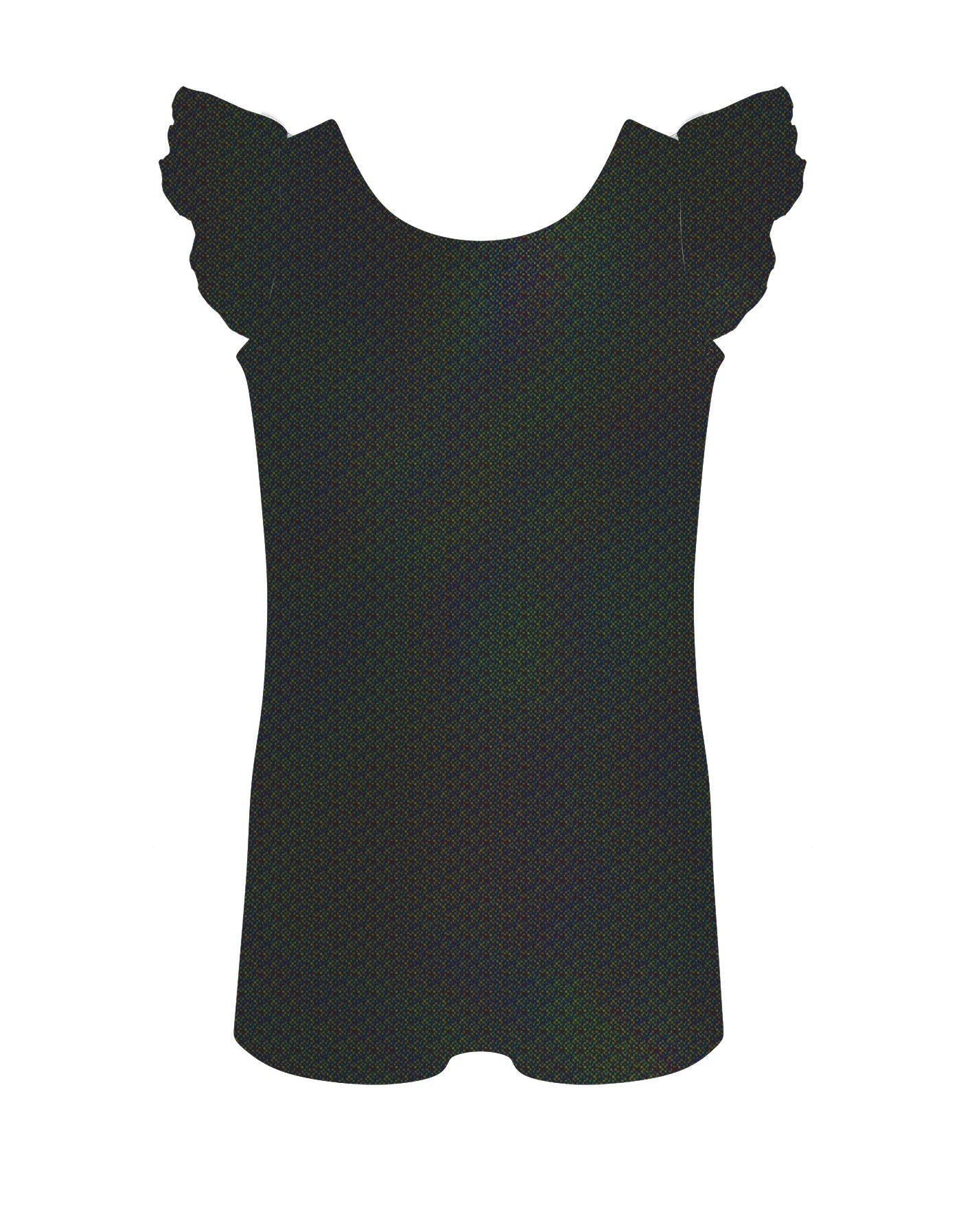 Solid Hologram Tank Biketard with Gather Sleeves