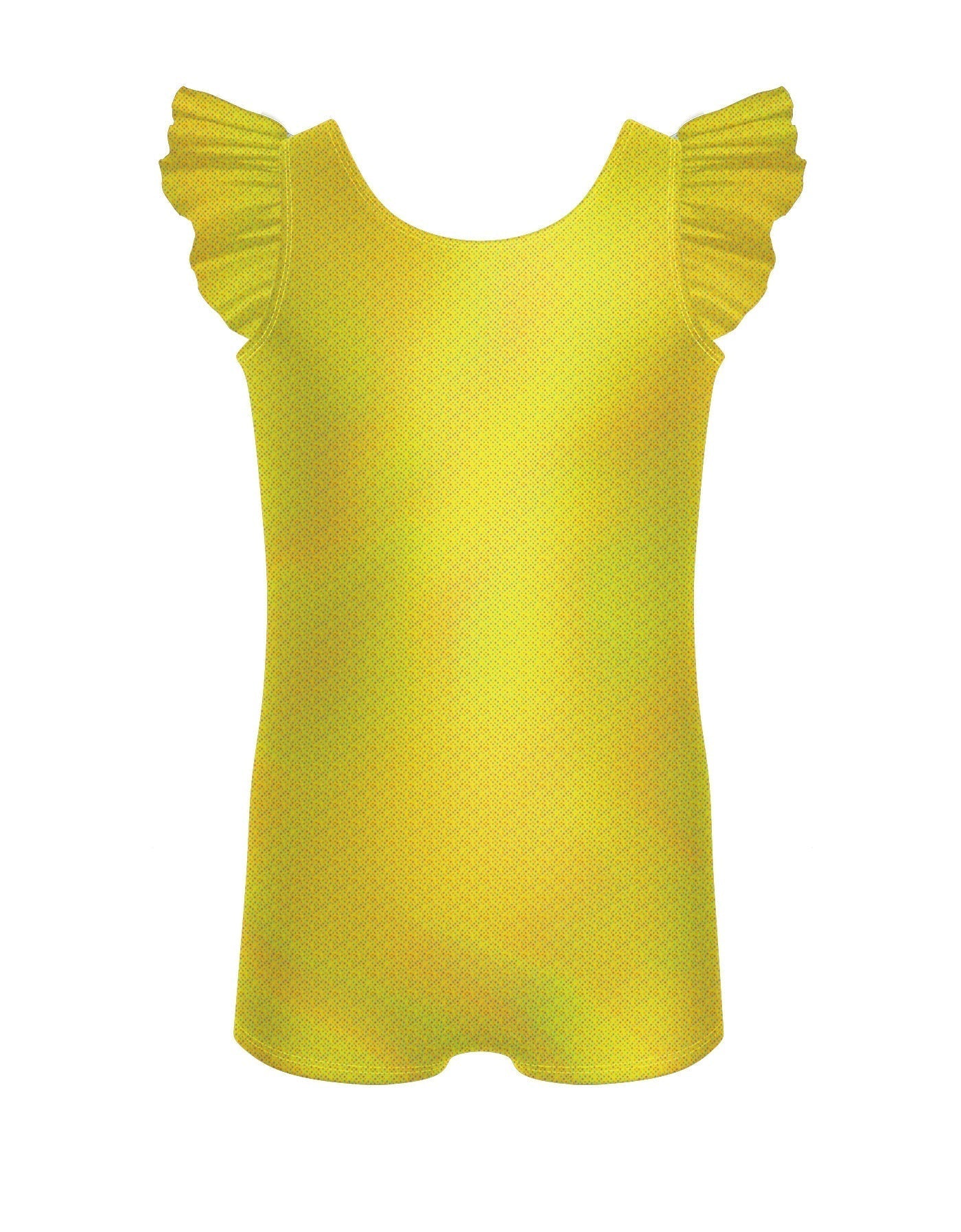 Solid Hologram Tank Biketard with Gather Sleeves