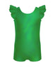 Solid Hologram Tank Biketard with Gather Sleeves