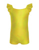 Solid Hologram Cami Biketard with Flutter Sleeves
