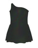 Solid Hologram One Shoulder Dress