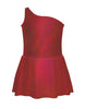 Solid Hologram One Shoulder Dress