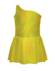 Solid Hologram One Shoulder Dress