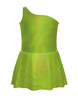 Solid Hologram One Shoulder Dress