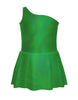 Solid Hologram One Shoulder Dress
