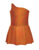 Solid Hologram One Shoulder Dress