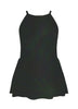 Solid Hologram Halter Binding Dress