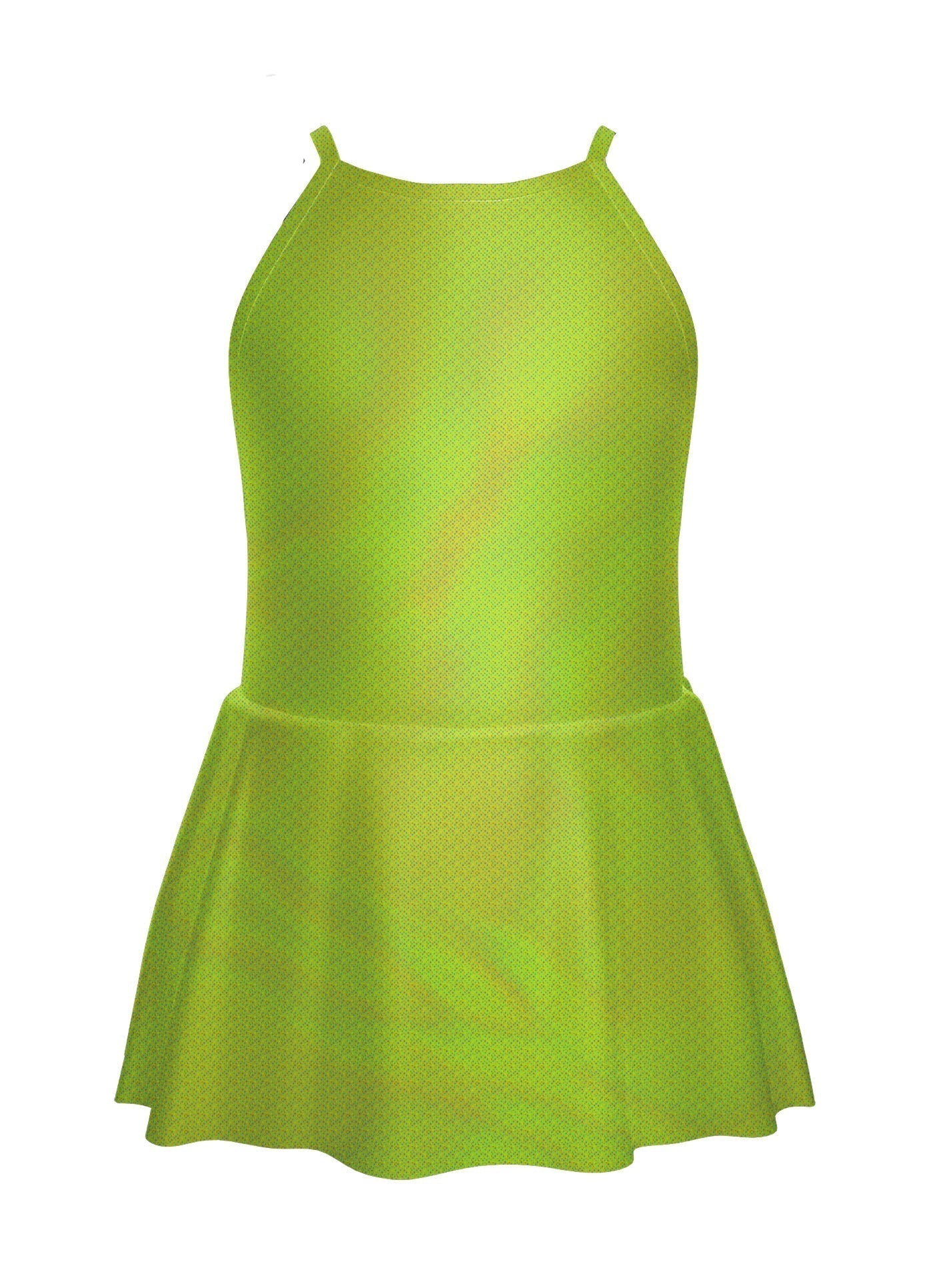 Solid Hologram Halter Binding Dress