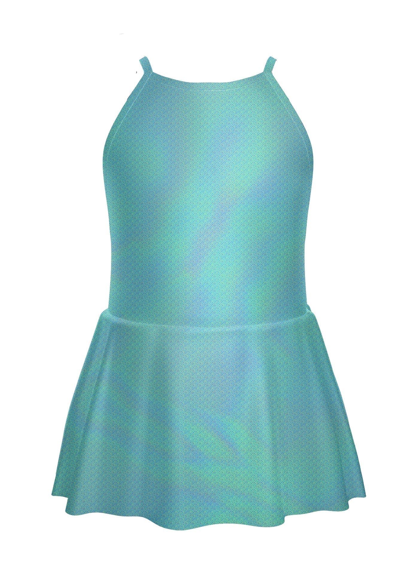 Solid Hologram Halter Binding Dress