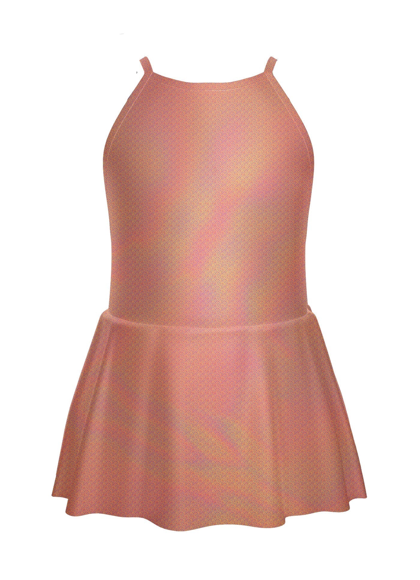 Solid Hologram Halter Binding Dress