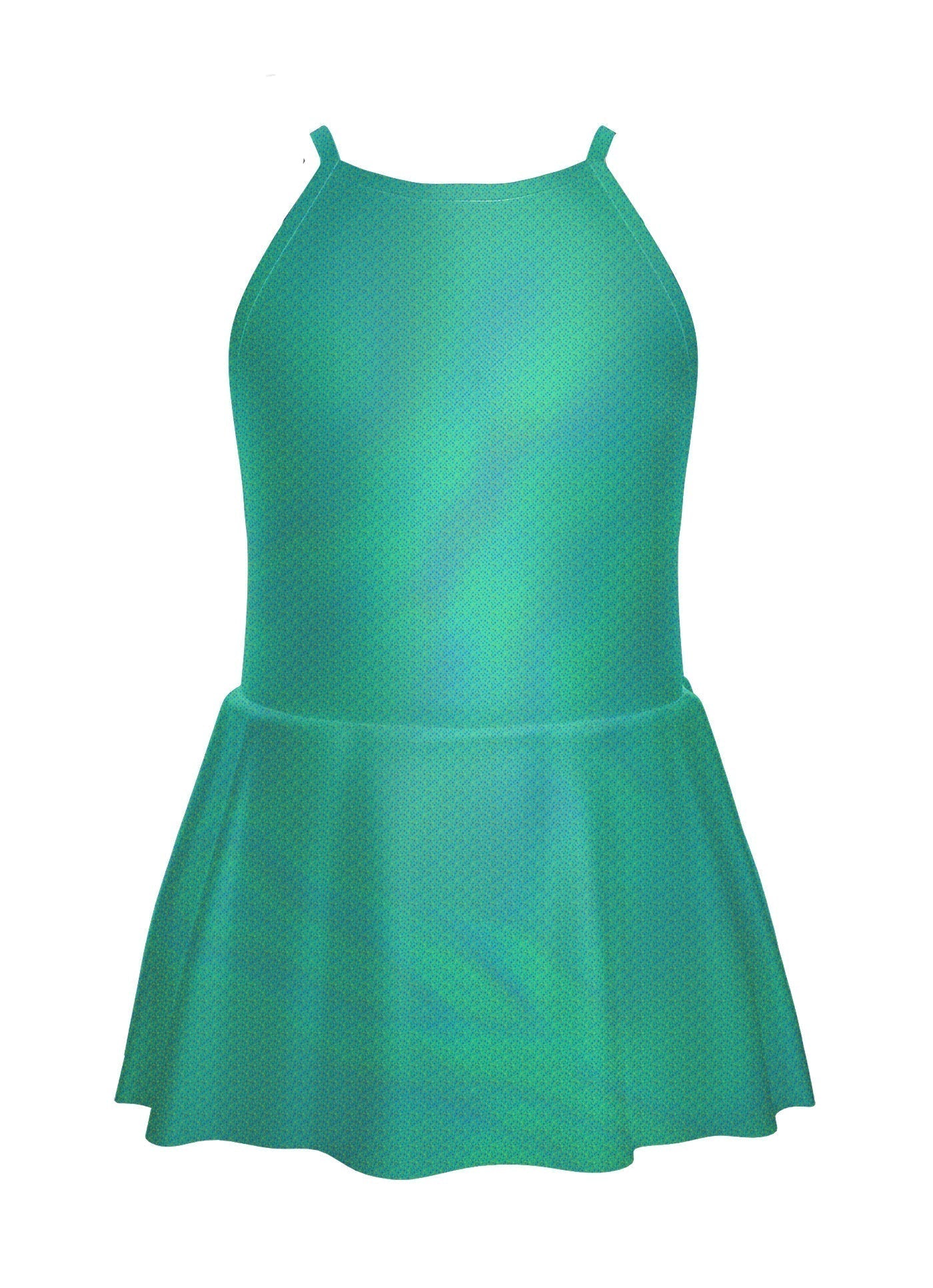 Solid Hologram Halter Binding Dress