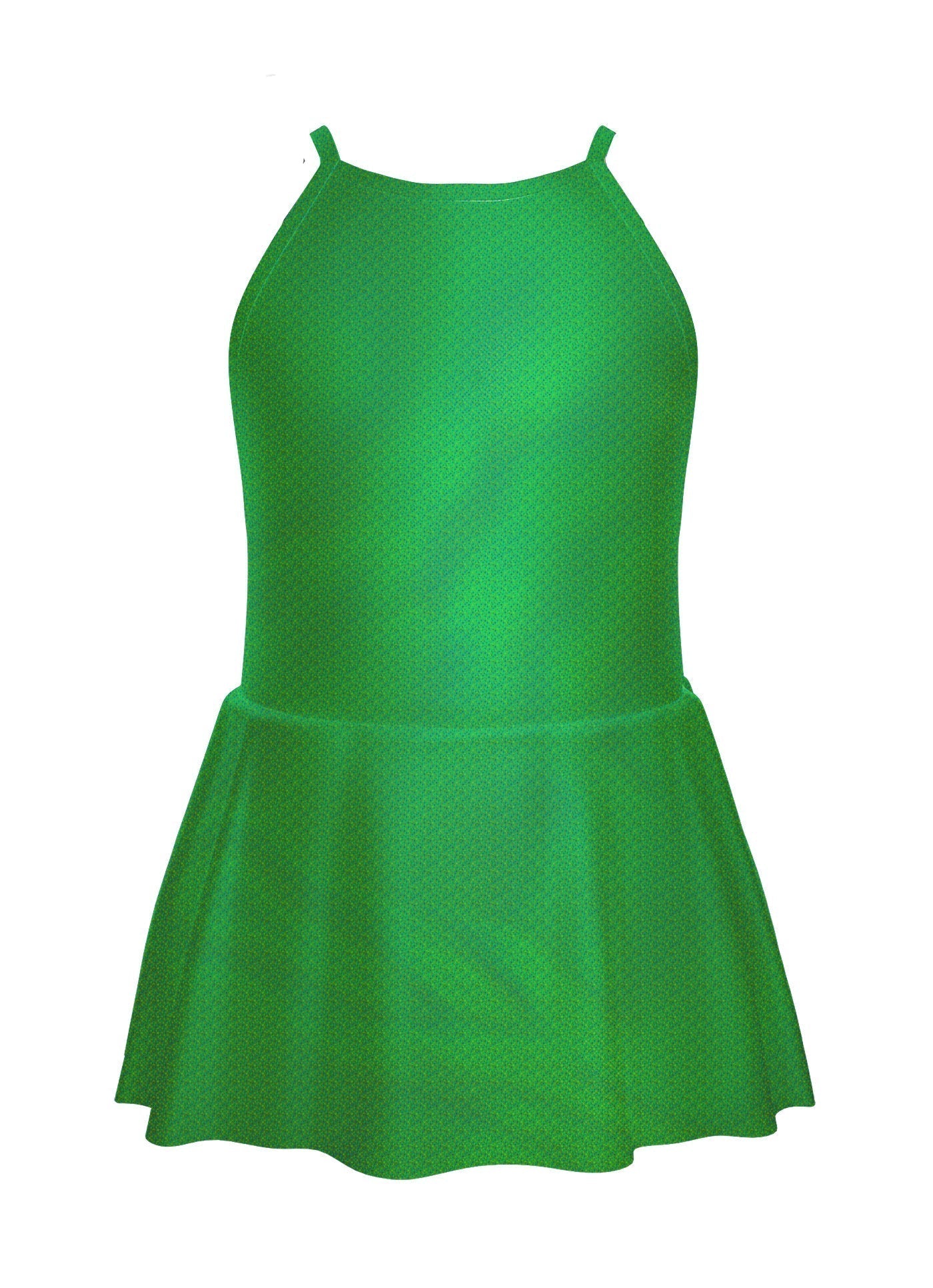 Solid Hologram Halter Binding Dress